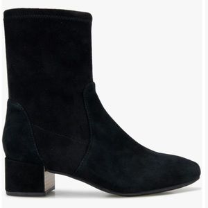 Gentle Souls By Kenneth Cole Elena Stretch Black Suede Bootie